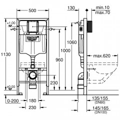 Инсталляция с унитазом Grohe Solido 39192000