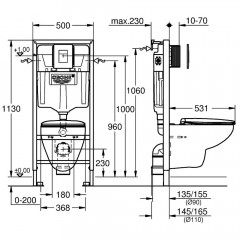 Инсталляция с унитазом Grohe Bau Ceramic 39586000