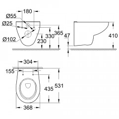 Инсталляция с унитазом Grohe Bau Ceramic 39586000