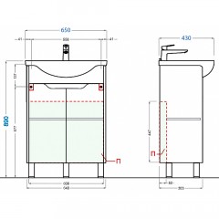 Комплект мебели Alavann Crystal 65