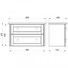 Комплект мебели ASB-Woodline Рома 100П белый массив ясеня