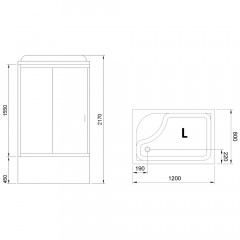 Душевая кабина Royal Bath RB8120BP5-WC L