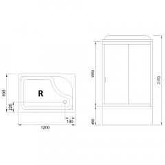 Душевая кабина Royal Bath RB8120BP5-BT-CH R