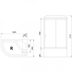 Душевая кабина Royal Bath RB8120BK5-WC-CH R