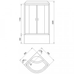 Душевая кабина Royal Bath RB90CK5-BT