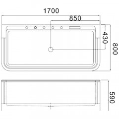 Ванна акриловая WeltWasser Keller 170x85 WT