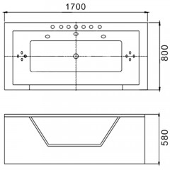 Ванна акриловая WeltWasser Konigs 170x80 WT