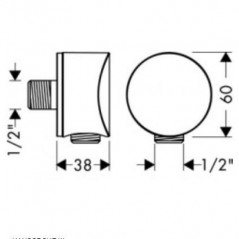 Шланговое подсоединение Hansgrohe Fixfit 27453000