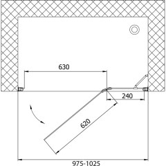 Душевая дверь Vegas-Glass AFP 100 01 01 R