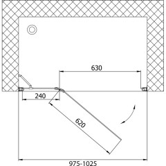 Душевая дверь Vegas-Glass AFP 100 01 02 L