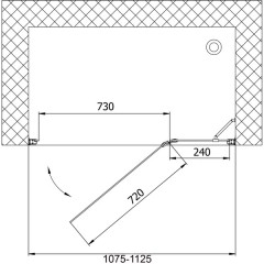 Душевая дверь Vegas-Glass AFP 110 01 02 R