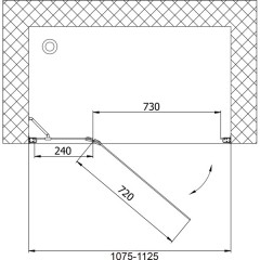 Душевая дверь Vegas-Glass AFP 110 08 01 L