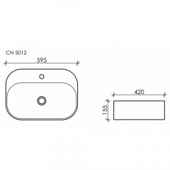 Раковина накладная Ceramica Nova Element CN5012