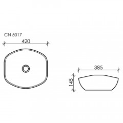 Раковина накладная Ceramica Nova Element CN5017