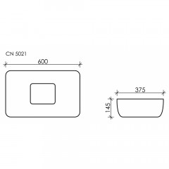 Раковина накладная Ceramica Nova Element CN5021