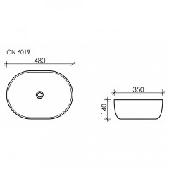 Раковина накладная Ceramica Nova Element CN6019