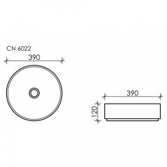 Раковина накладная Ceramica Nova Element CN6022