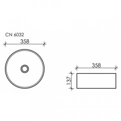 Раковина накладная Ceramica Nova Element CN6032