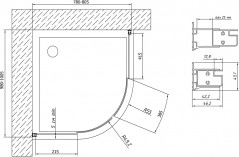 Душевой угол Vegas-Glass ZS-F 100*80 09 02