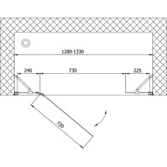 Душевая дверь Vegas-Glass AFP-F 130 07 R05 L