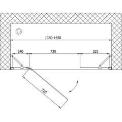 Душевая дверь Vegas-Glass AFP-F 140 07 01 L