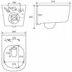 Инсталляция Grohe Rapid SL 38721001 + унитаз Meer MR-2106 безободковый с сиденьем