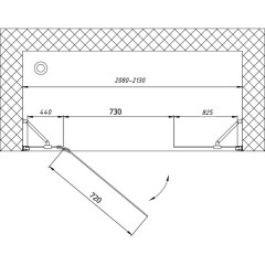 Душевая дверь Vegas-Glass AFP-F 210 01 02 L