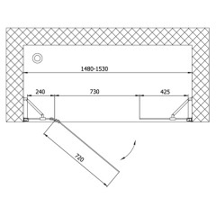 Душевая дверь Vegas-Glass AFP-F 150 08 R04 L