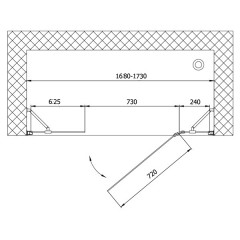 Душевая дверь Vegas-Glass AFP-F 170 08 R05 R