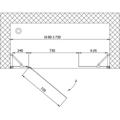 Душевая дверь Vegas-Glass AFP-F 170 02Г R03 L