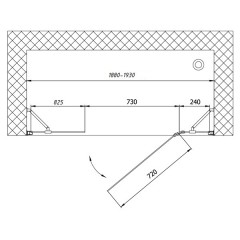 Душевая дверь Vegas-Glass AFP-F 190 08 02 R