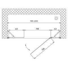 Душевая дверь Vegas-Glass AFP-F 200 01 R03 R