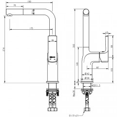 Смеситель для кухни Lemark Ursus LM7205BLR