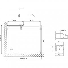 Душевой уголок Vegas-Glass AFP-Fis 100*90 07 01 R