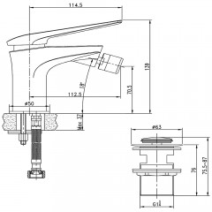 Смеситель для биде Lemark Allegro LM5908CW