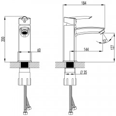 Смеситель для раковины Lemark Mars LM3537C