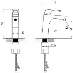 Смеситель для раковины Lemark Unit LM4537C