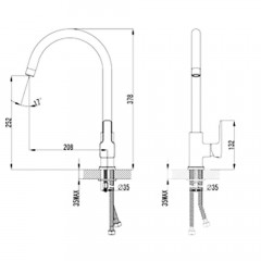 Смеситель для кухни lemark basis lm3605c