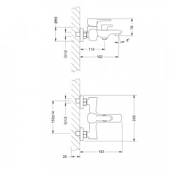 Смеситель для ванны Lemark Evitta LM0514C