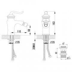 Смеситель для биде Lemark Brava LM4708G