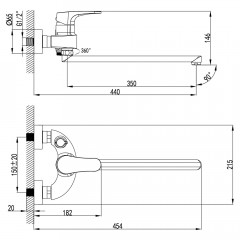 Смеситель универсальный Lemark Shift LM4317C