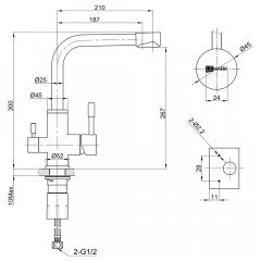 Смеситель для кухни Lemark Expert LM5061G