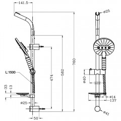 Душевой гарнитур Lemark LM8072C