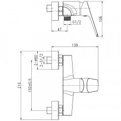 Смеситель для душа Cersanit Flavis 63036