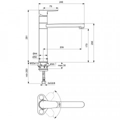 Смеситель для кухни Ideal Standard Cerafine BC501XG