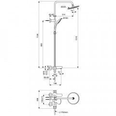 Душевая система Ideal Standard Cerafine BC525XG