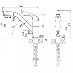 Смеситель для кухни Paulmark Hessen He213017-302