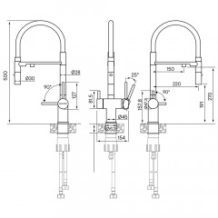 Смеситель для кухни Paulmark Magneto Ma213118-431TW