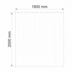 Шторка для ванной комнаты WasserKRAFT Lossa SC-81103