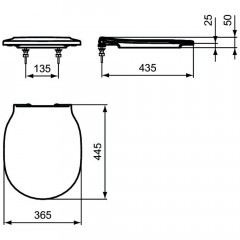 Крышка-сиденье для унитаза Ideal Standard Connect Air E0368V3